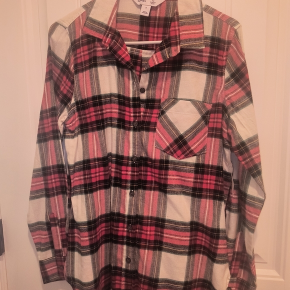 Old Navy Tops - Plaid Button-Up Shirt
